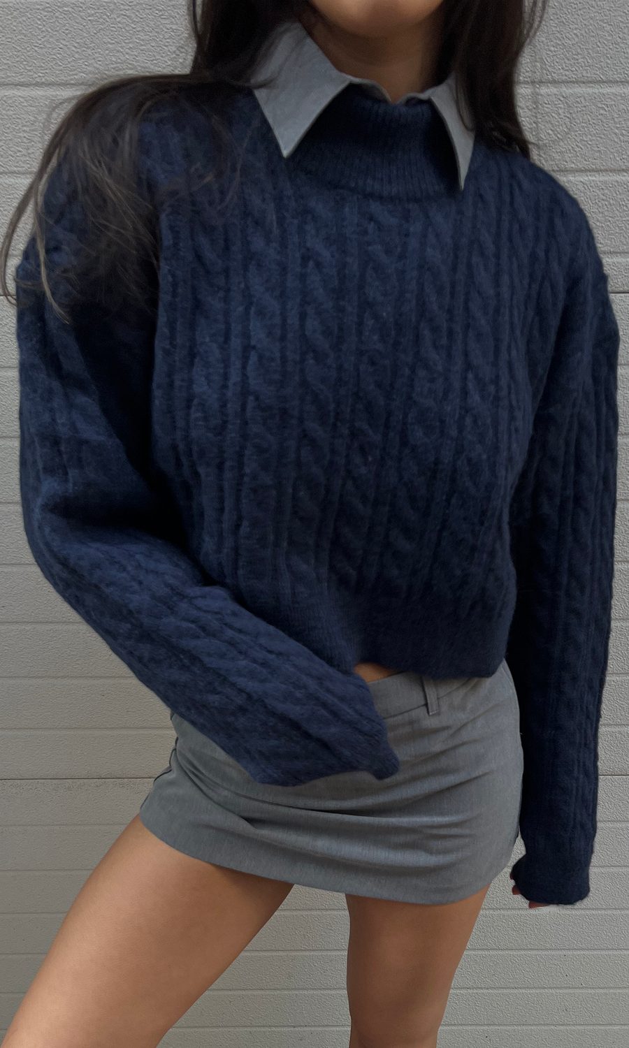 Wall St. Crop Sweater - FINAL SALE