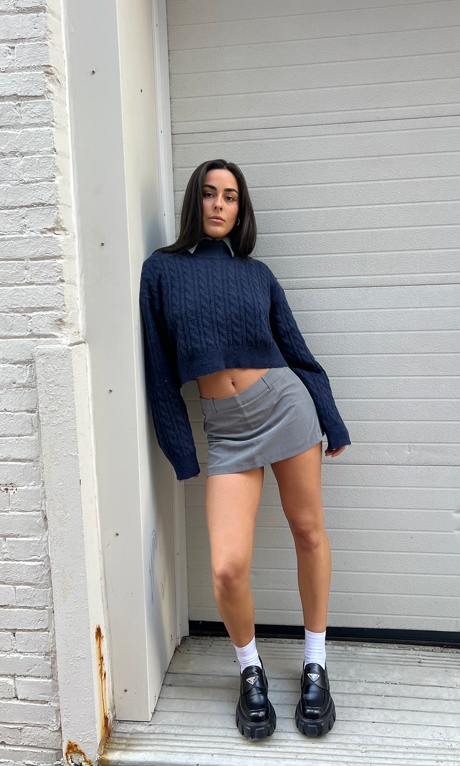 Wall St. Crop Sweater - FINAL SALE