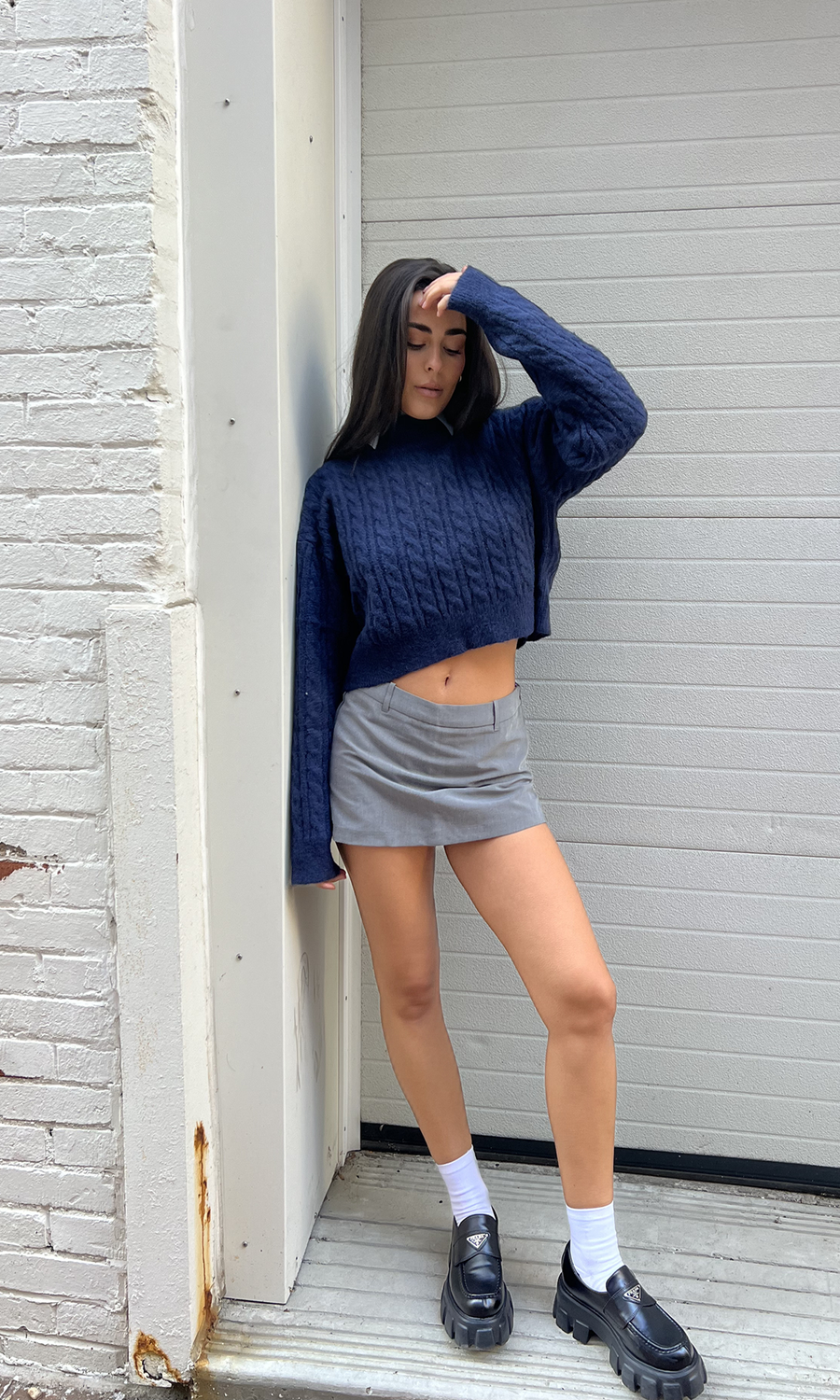 Wall St. Crop Sweater - FINAL SALE