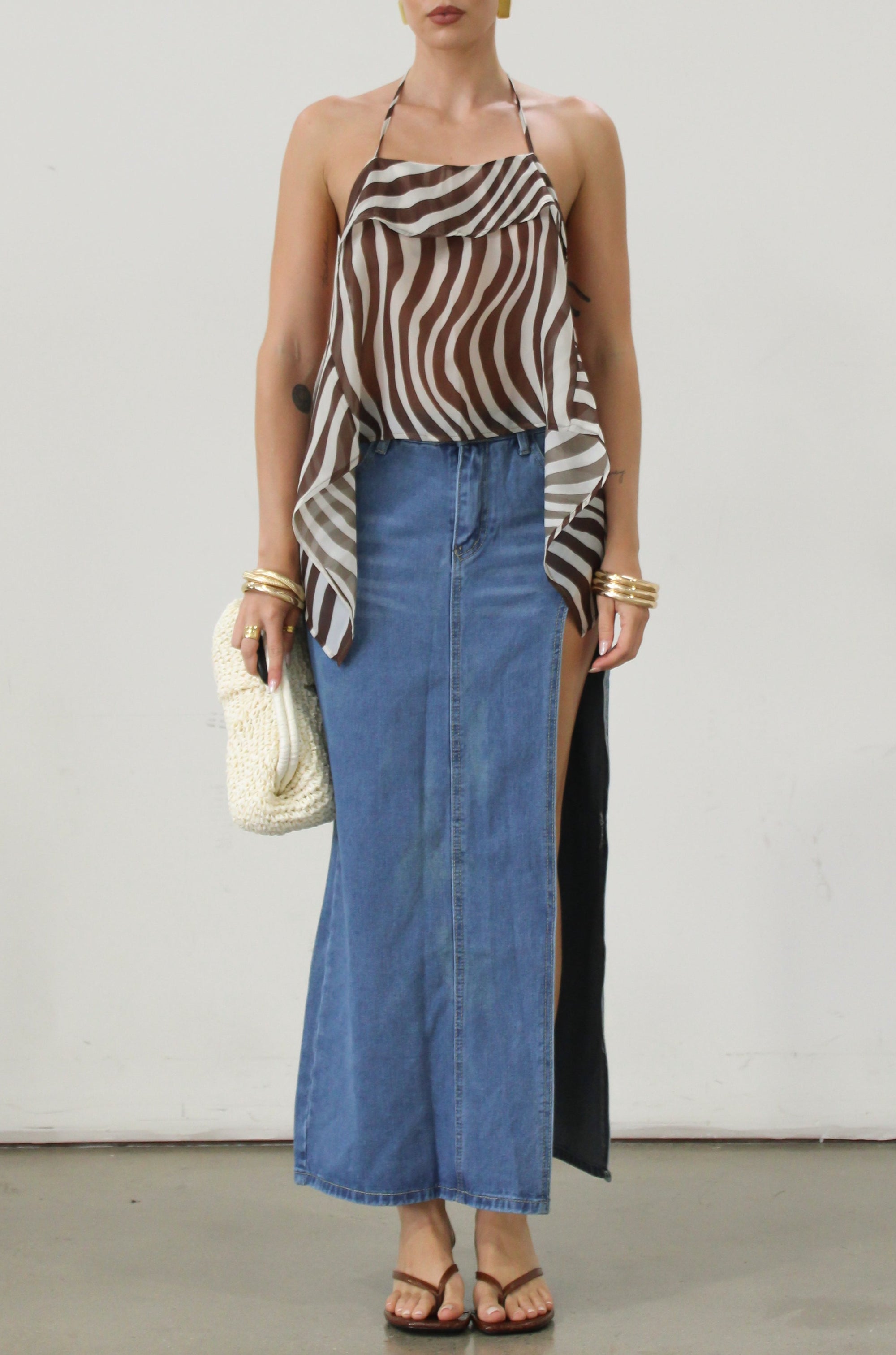 Split Decision Maxi Skirt - FINAL SALE