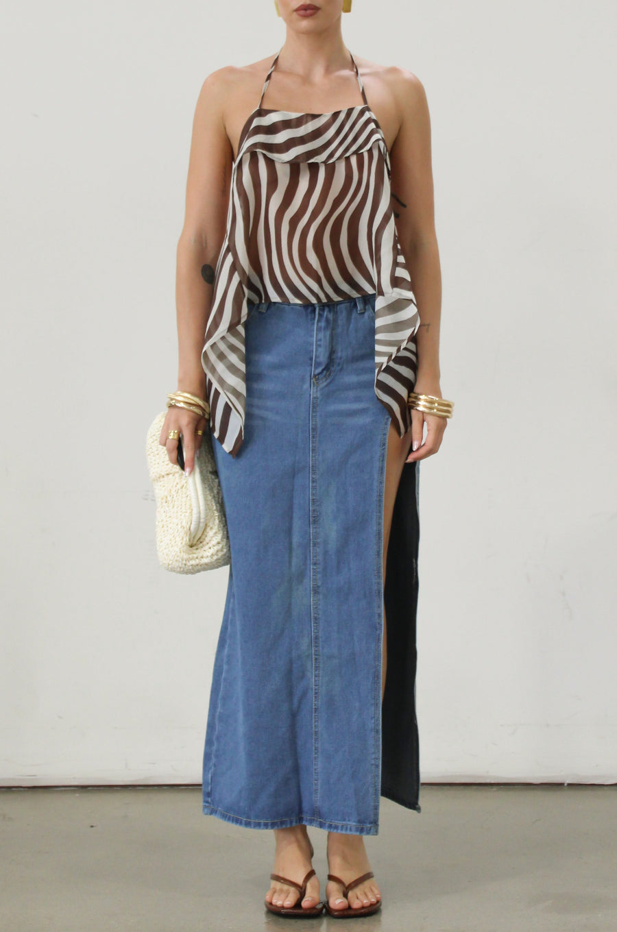 Split Decision Maxi Skirt - FINAL SALE