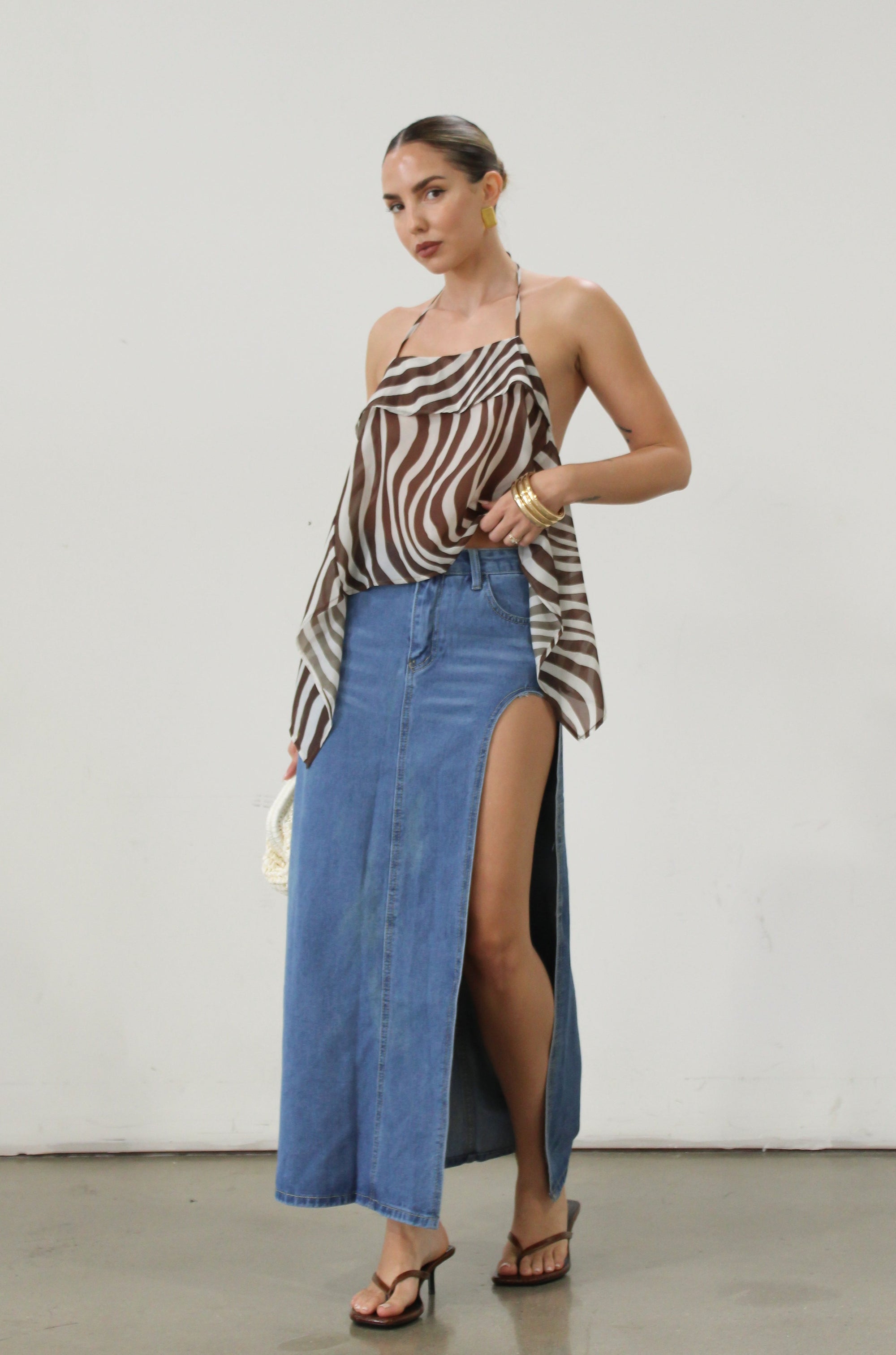 Split Decision Maxi Skirt - FINAL SALE