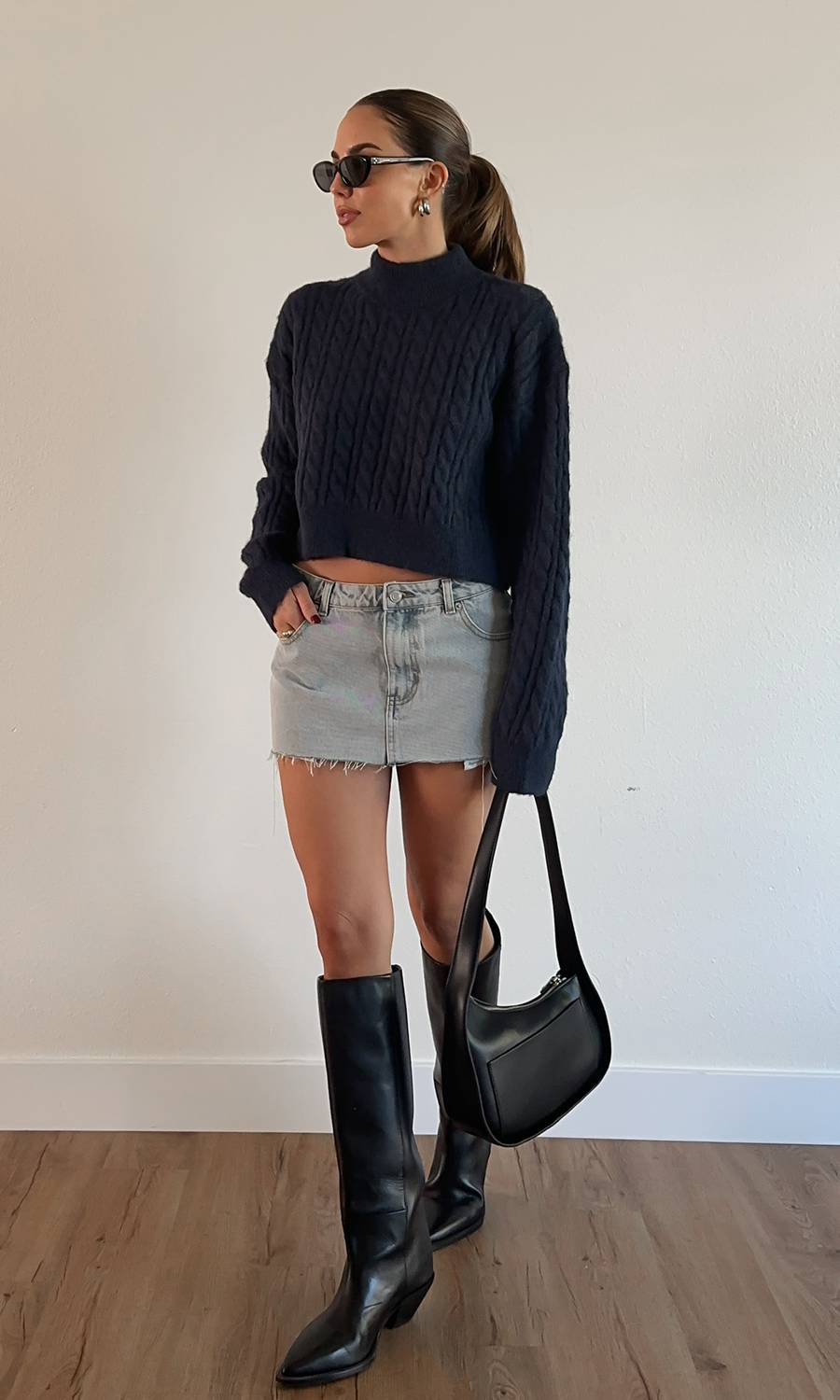 Wall St. Crop Sweater - FINAL SALE