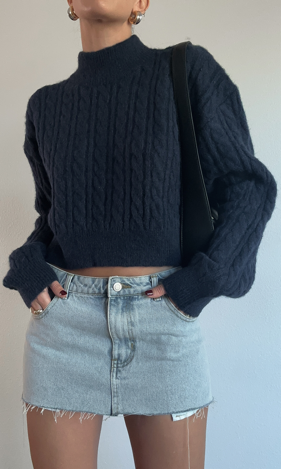 Wall St. Crop Sweater - FINAL SALE