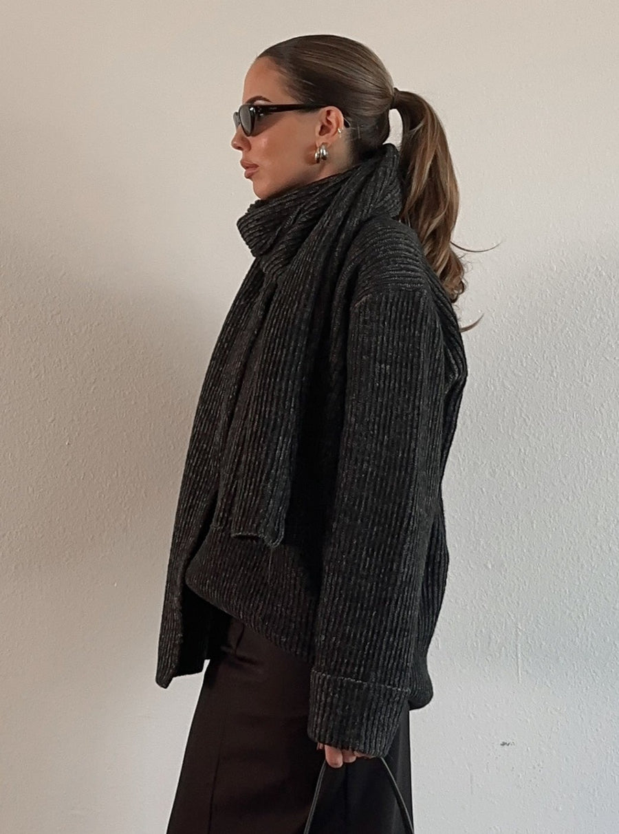 Remy Scarf Knit Jumper by 4th & Reckless