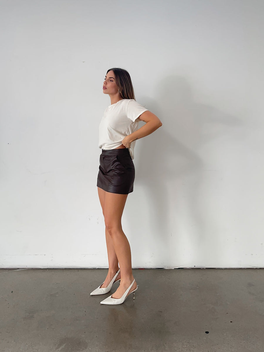 Deja Vu Leather Skirt - FINAL SALE