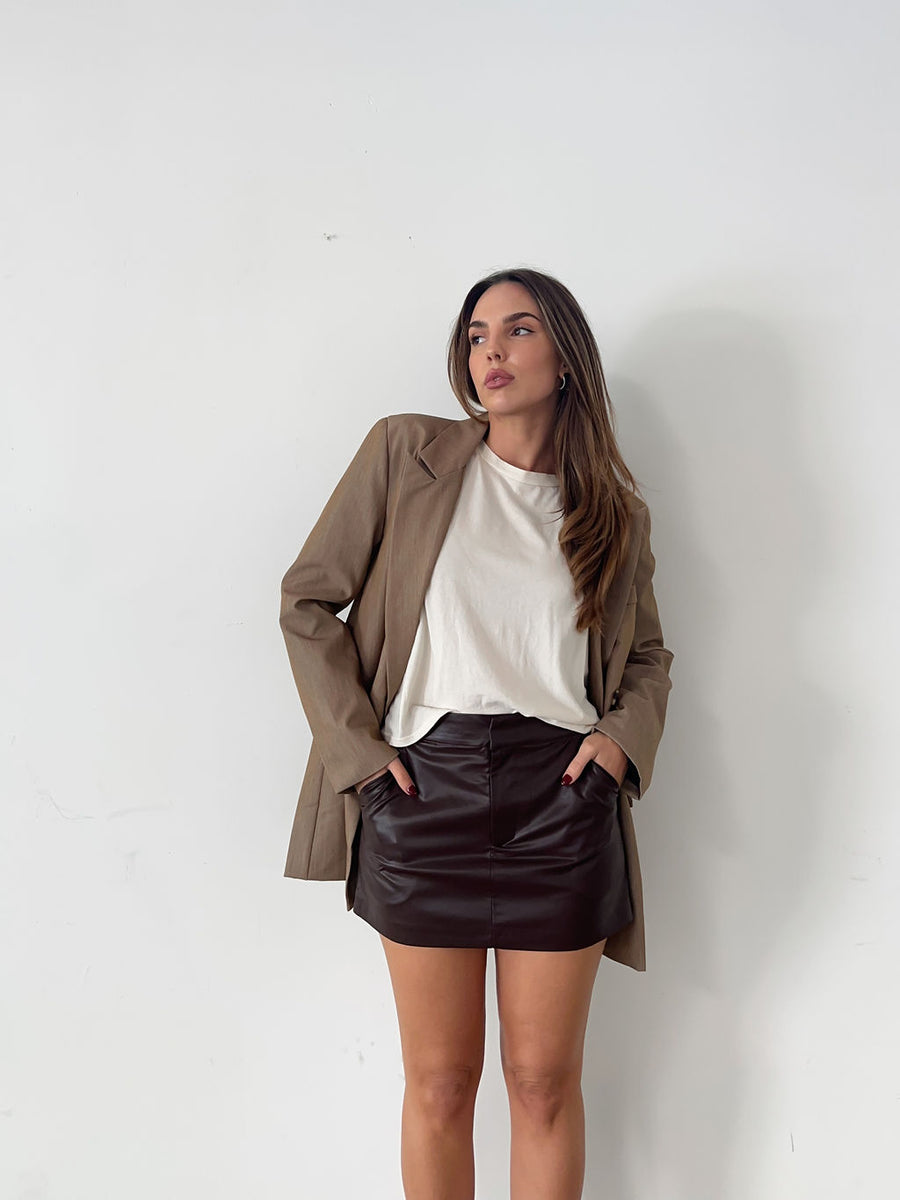 Deja Vu Leather Skirt - FINAL SALE