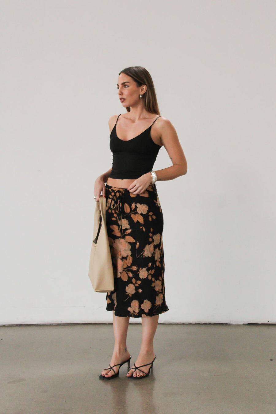 Chasing Flowers Midi Skirt - FINAL SALE