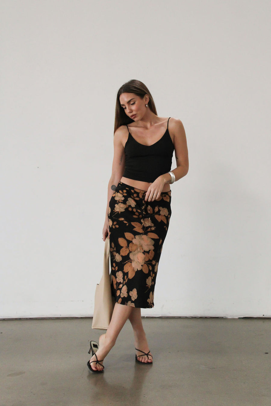 Chasing Flowers Midi Skirt - FINAL SALE