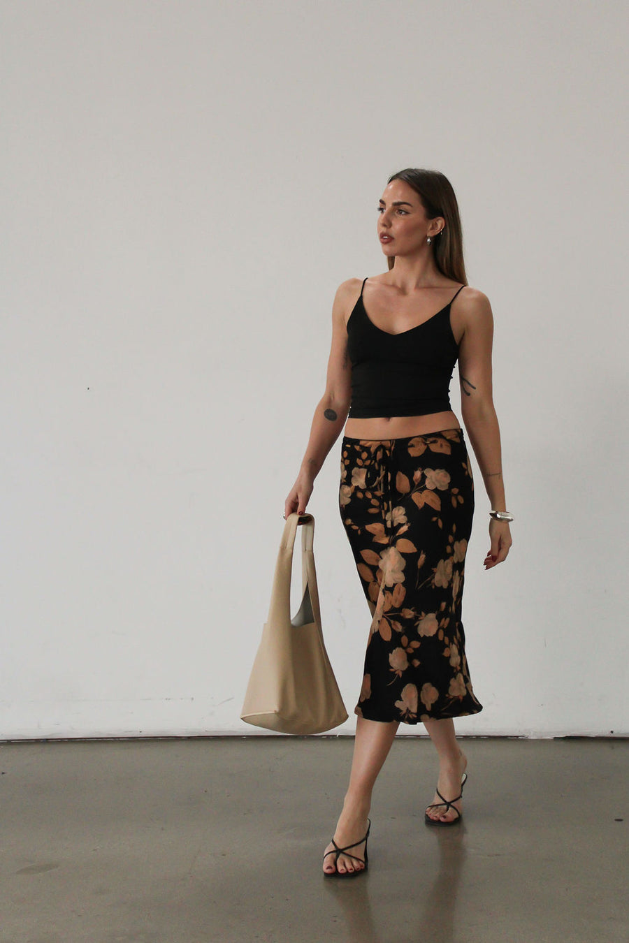 Chasing Flowers Midi Skirt - FINAL SALE
