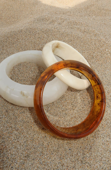 brown bangle bracelet. see through bangle.