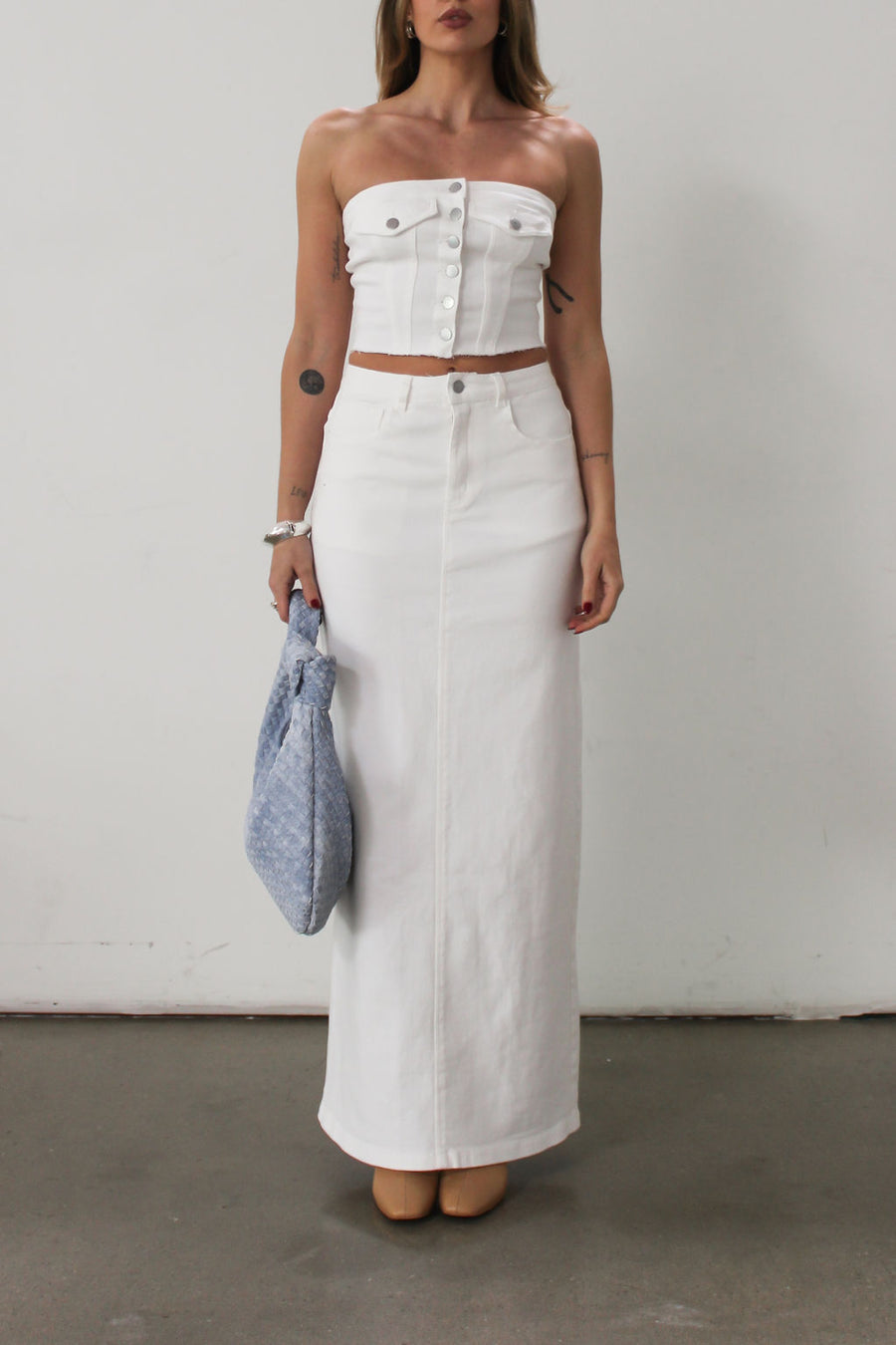 Button Me Up Maxi Skirt