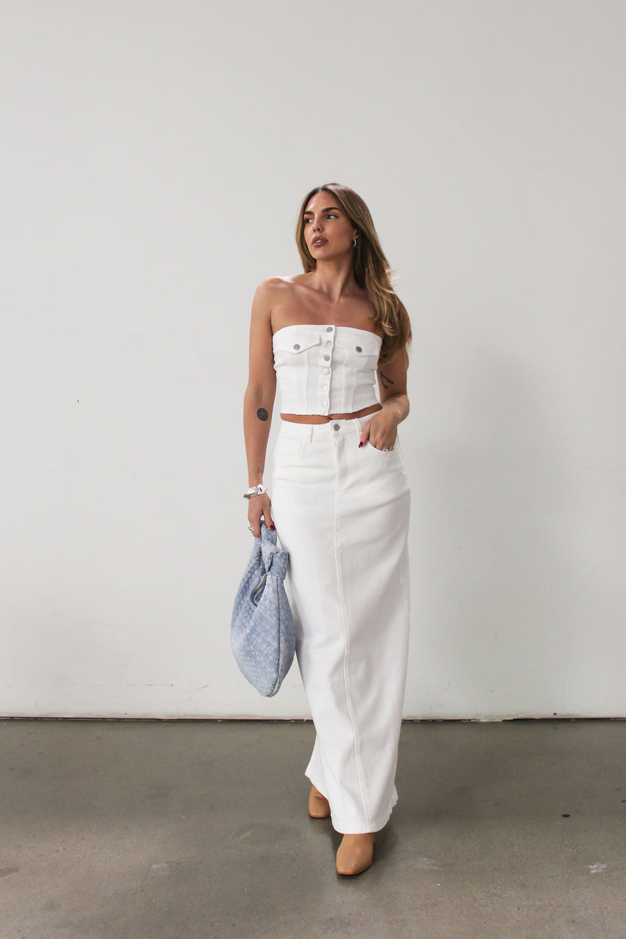 Button Me Up Maxi Skirt