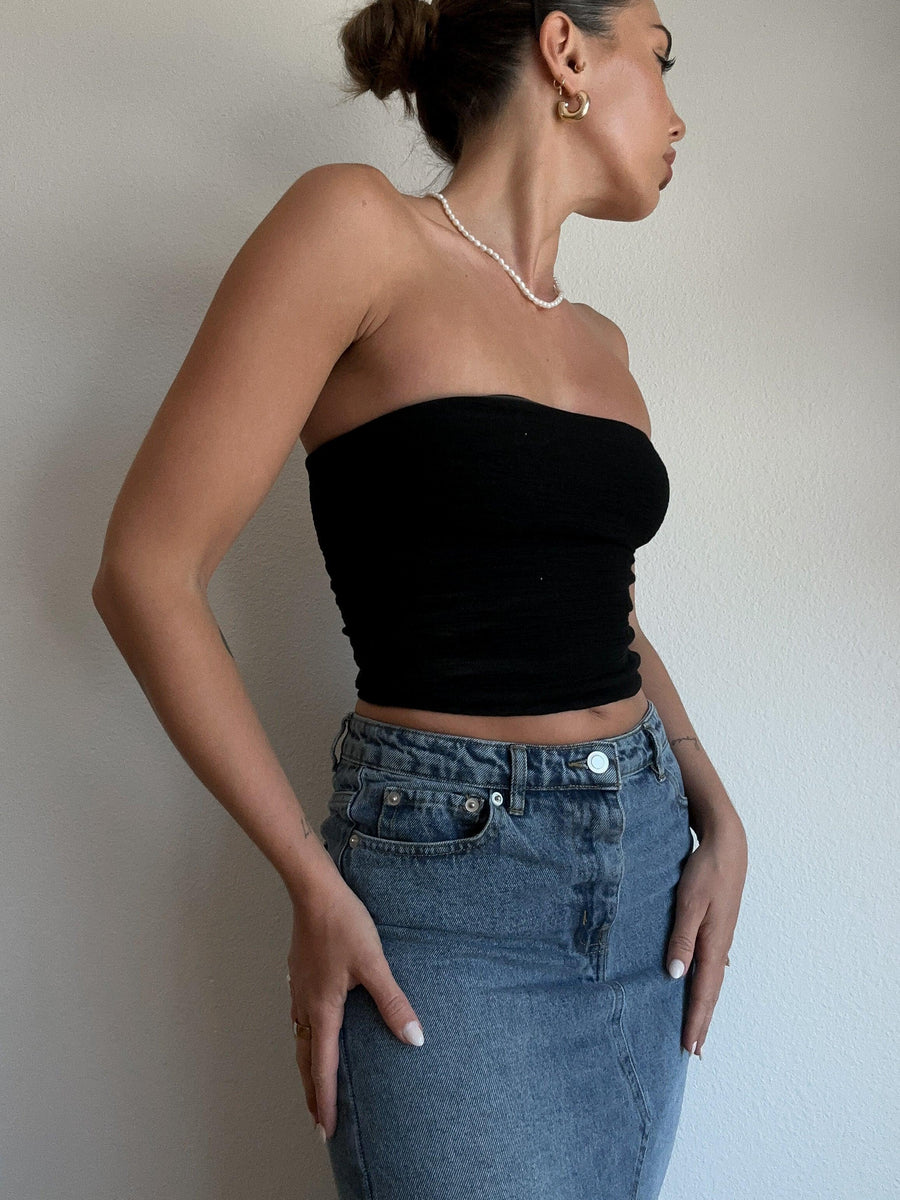 Flirt Alert Tube Top - SHOPLUNAB