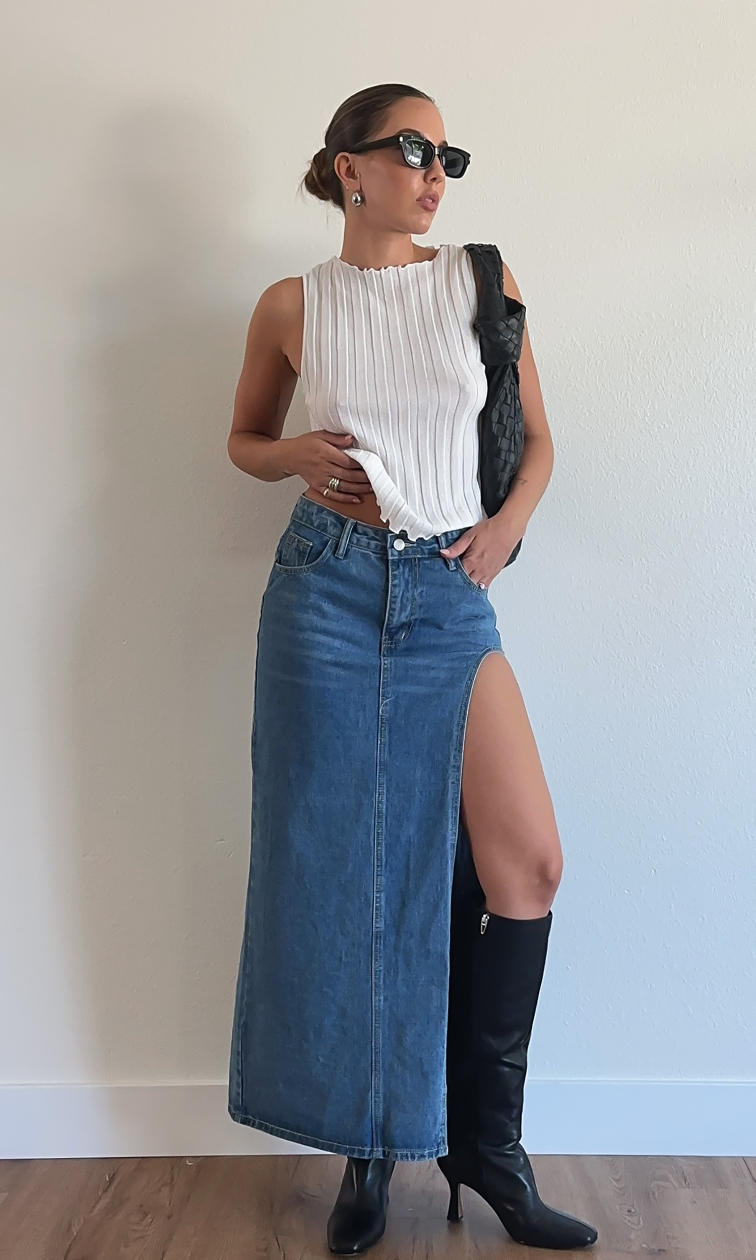 Split Decision Maxi Skirt - FINAL SALE
