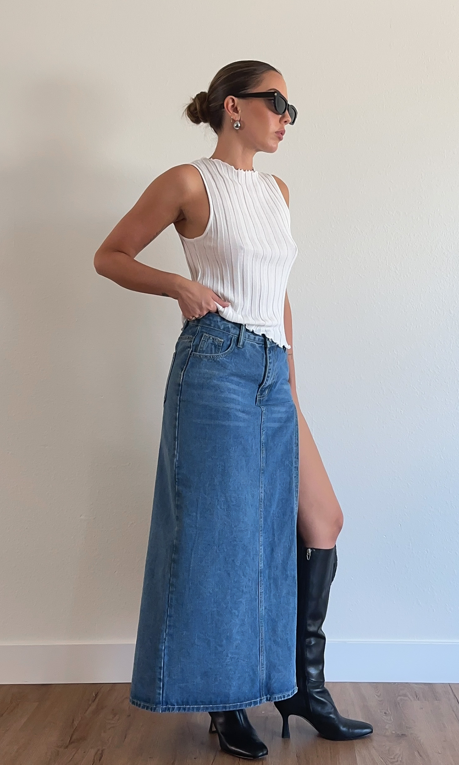 Split Decision Maxi Skirt - FINAL SALE