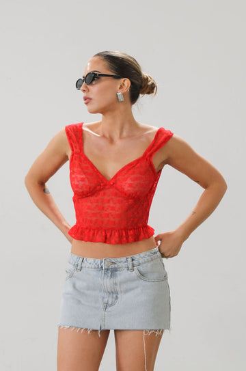 Heart Eyes Crop Top - FINAL SALE