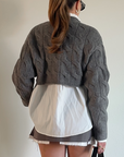 Boardroom Crop Sweater - FINAL SALE