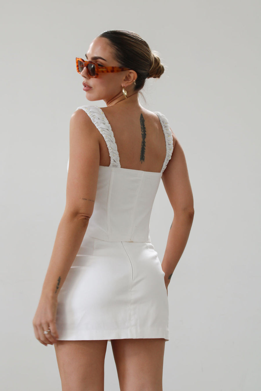 Tilly Denim Corset Top by For Love & Lemons - FINAL SALE