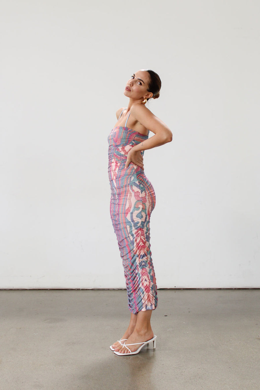 afrm aisla mesh midi dress AFRM Aisla Mesh Midi Dress