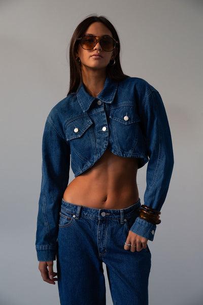 Mustang Crop Denim Jacket - FINAL SALE – SHOPLUNAB