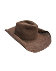 brown Raffia packable cowboy hat
Inner adjustable tie