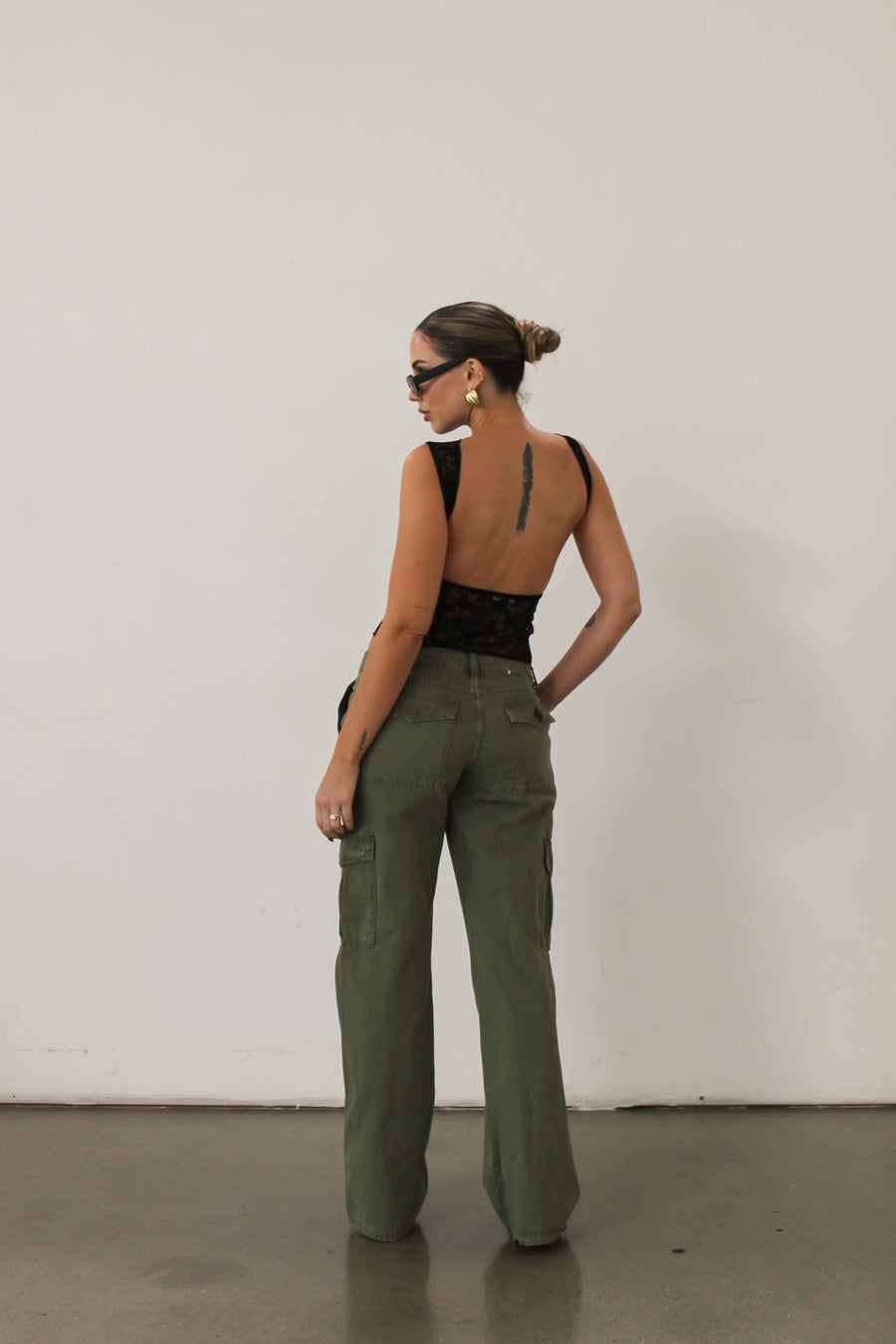 99 Low & Wide Cargo Fade Army by Abrand Jeans - FINAL SALE