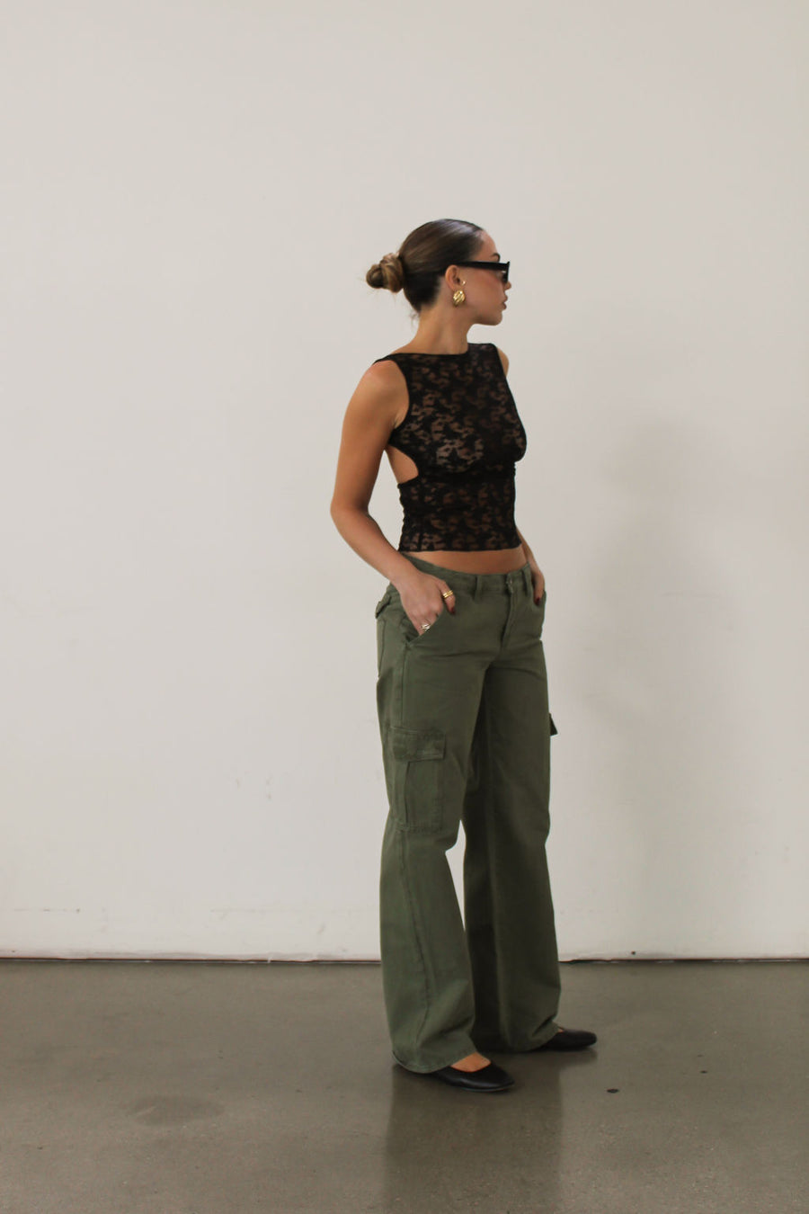 99 Low & Wide Cargo Fade Army by Abrand Jeans - FINAL SALE