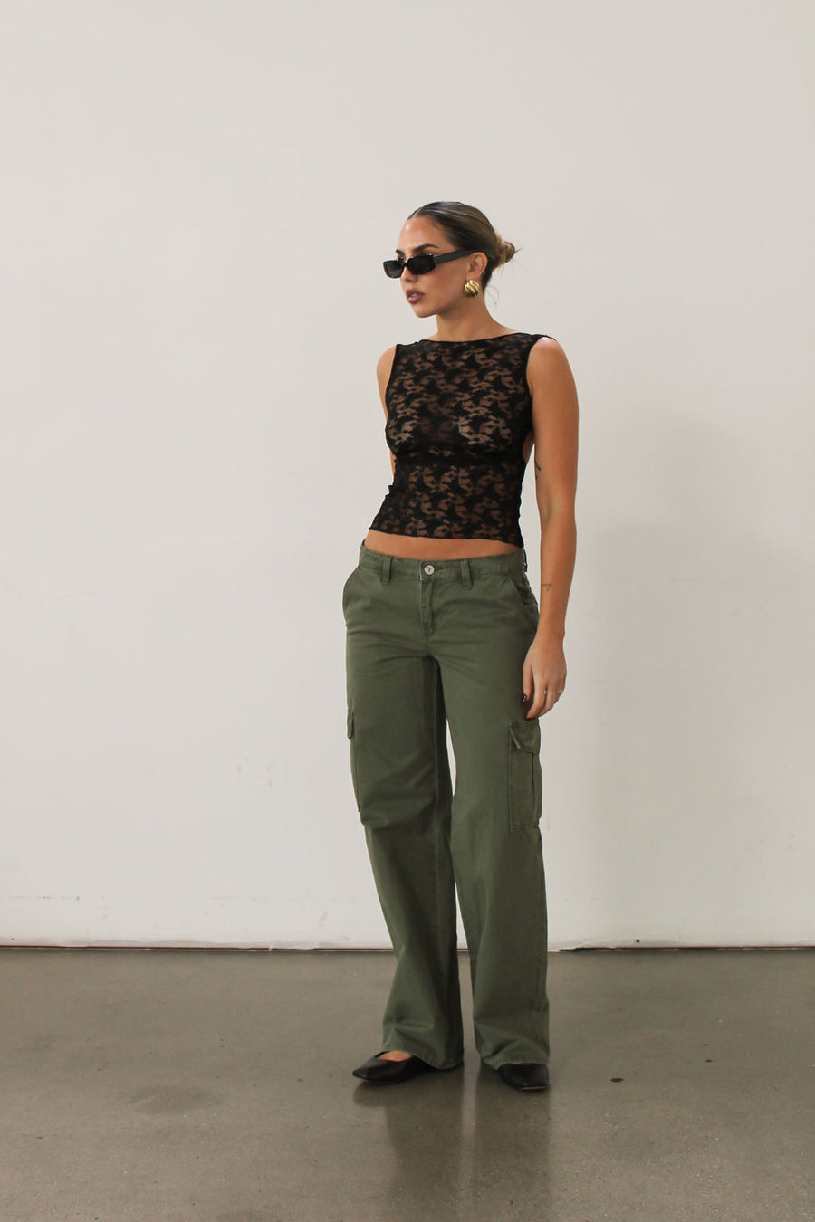 99 Low & Wide Cargo Fade Army by Abrand Jeans - FINAL SALE