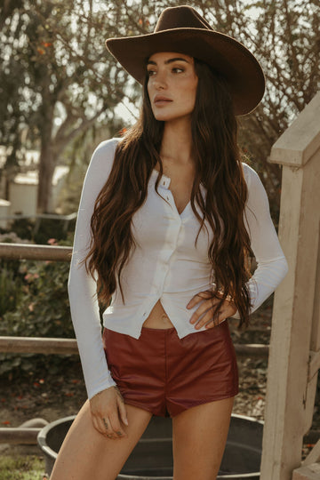 Saddle Up Leather Shorts