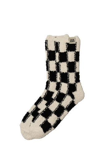 Checker Cozy Socks by Local Beach - FINAL SALE