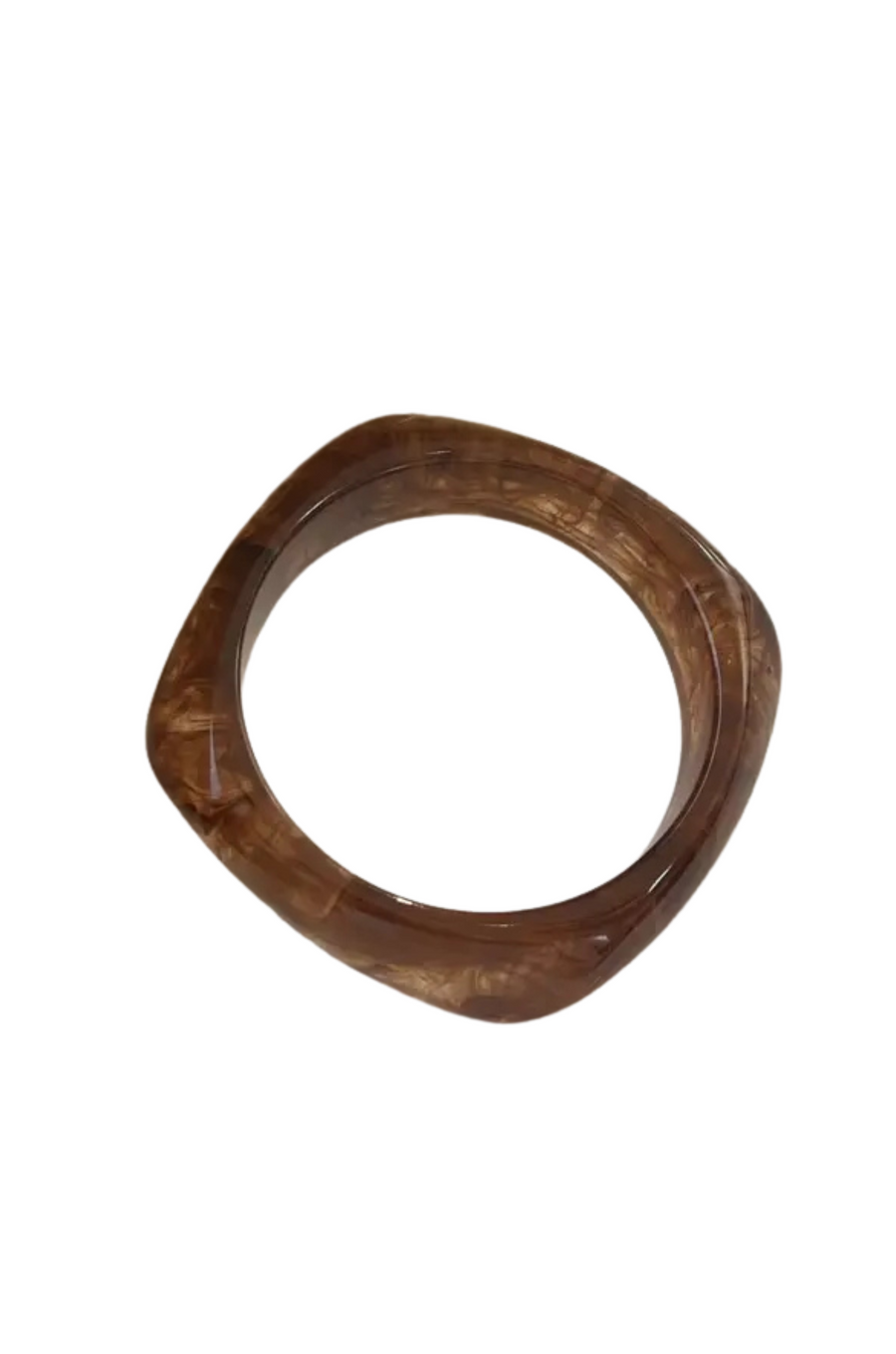 Acrylic marble pattern bangle bracelet