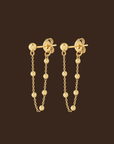 A beaded chain stud earring to elevate your casual ear stack