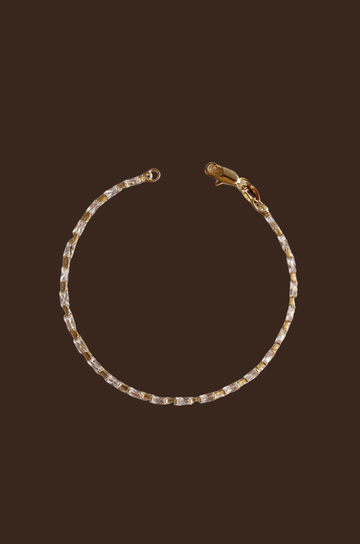 18k Gold filled baguette tennis bracelet