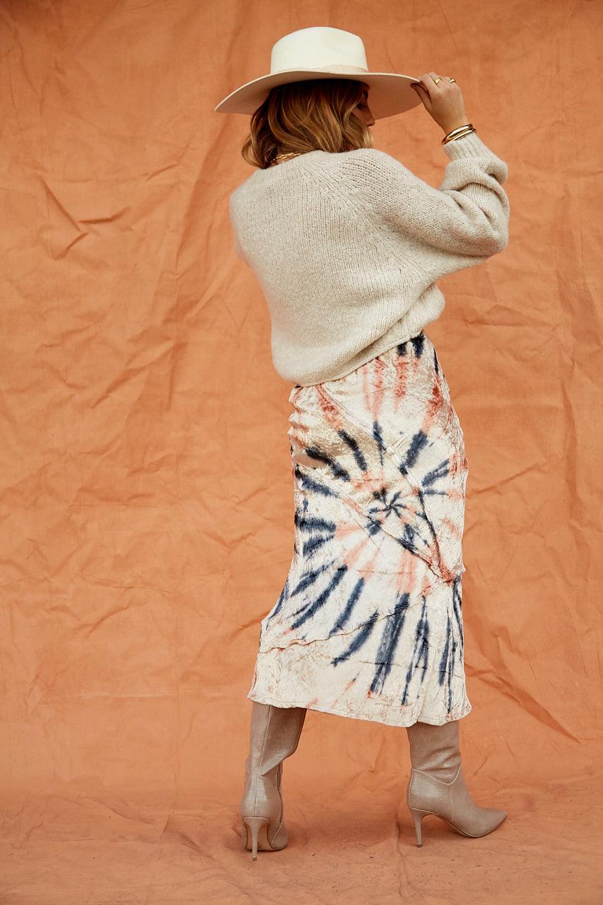 Serious Swagger Tie Dye Skirt by Free People - FINAL SALE - SHOPLUNAB