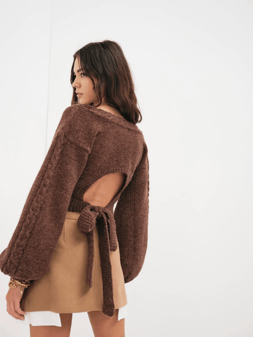 Amelia Crop Sweater For Love & Lemons - SHOPLUNAB