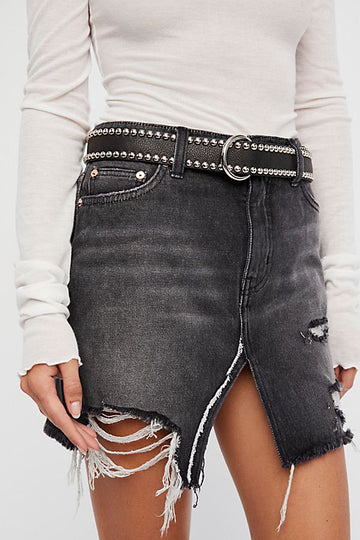 We The Free Relaxed & Destroyed Skirt by Free People- FINAL SALE - SHOPLUNAB