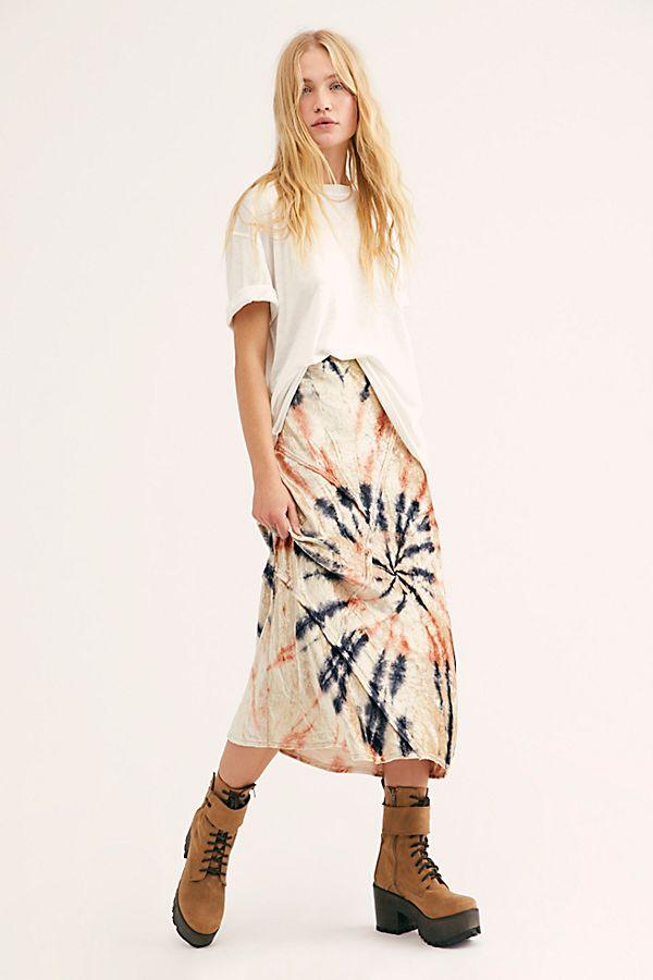 Serious Swagger Tie Dye Skirt by Free People - FINAL SALE - SHOPLUNAB