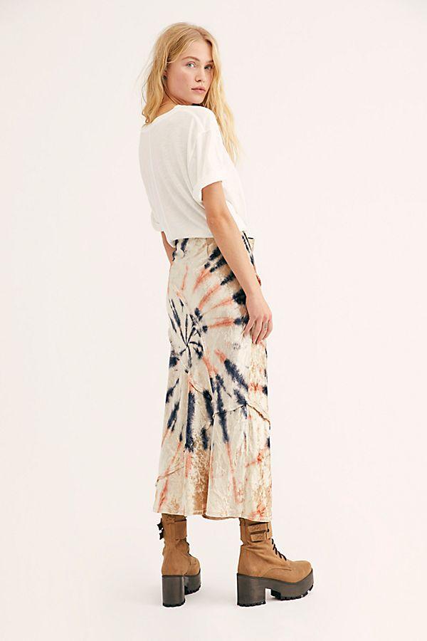 Serious Swagger Tie Dye Skirt by Free People - FINAL SALE - SHOPLUNAB