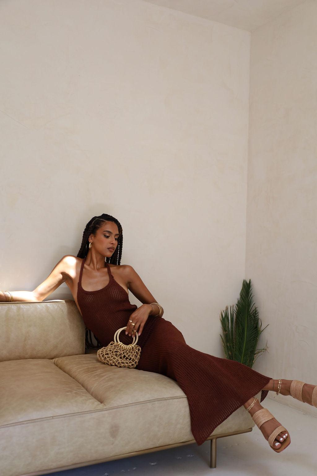 summer solstice maxi dress Summer Solstice Maxi Dress Chocolate