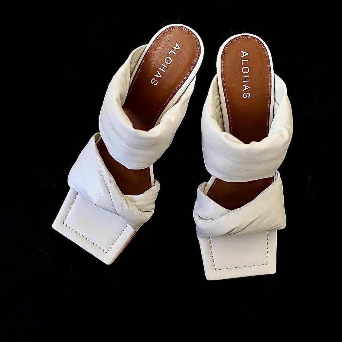 Twist Strap Heel by Alohas - FINAL SALE - SHOPLUNAB