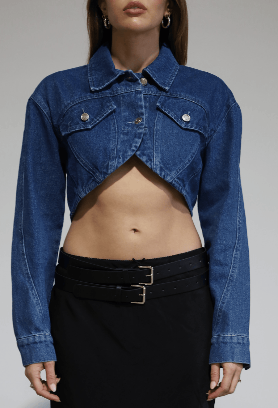 Mustang Crop Denim Jacket - SHOPLUNAB