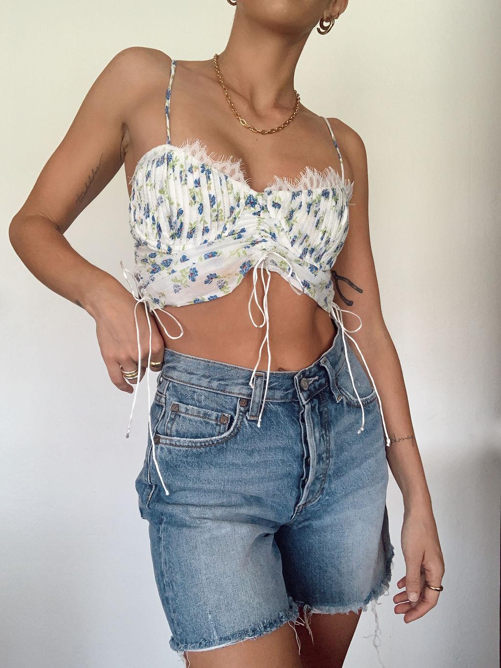 French Glamour Crop Top - FINAL SALE - SHOPLUNAB