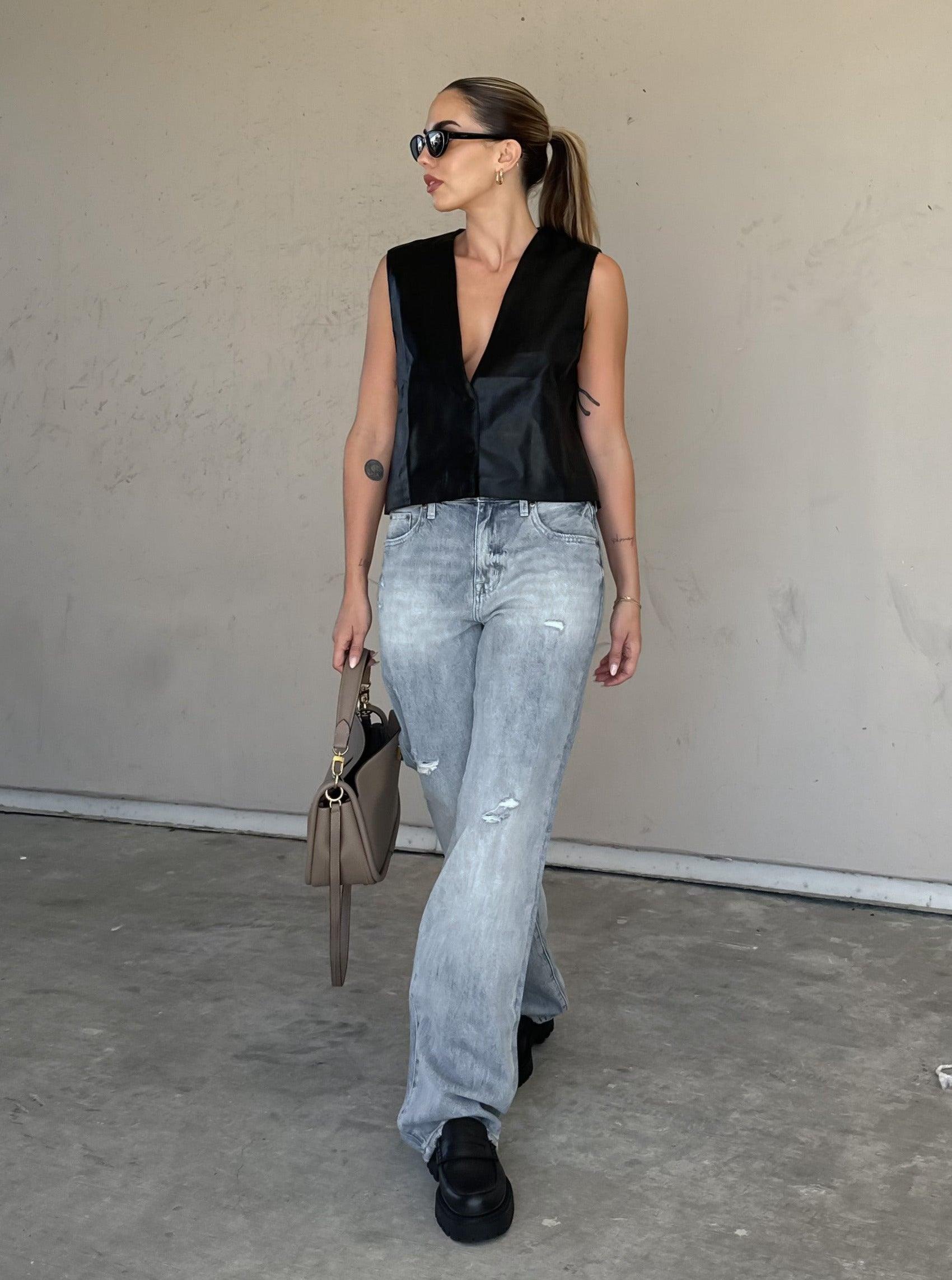 Suited Up Leather Vest - FINAL SALE - SHOPLUNAB