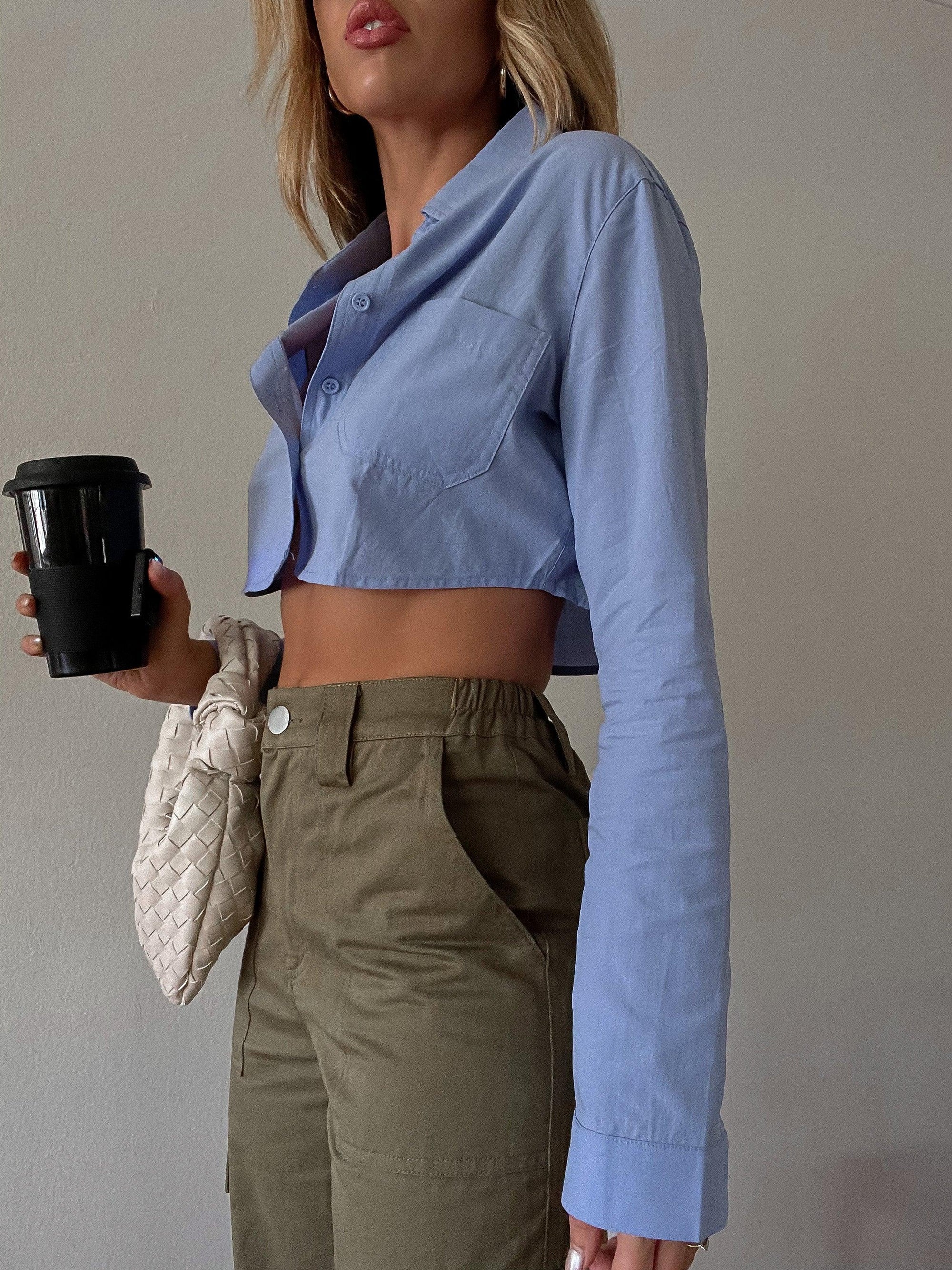 Like A Boss Crop Shirt - SHOPLUNAB