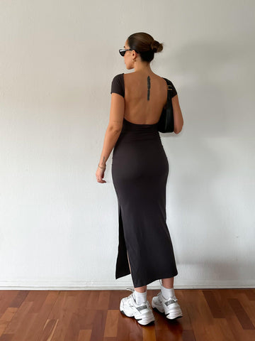 Downtown Stroll Midi Dress - SHOPLUNAB