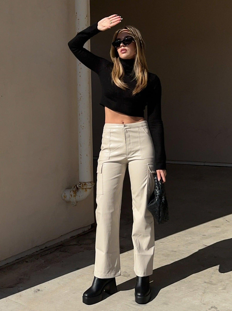 Quiet Riot Leather Cargo Pants - FINAL SALE - SHOPLUNAB
