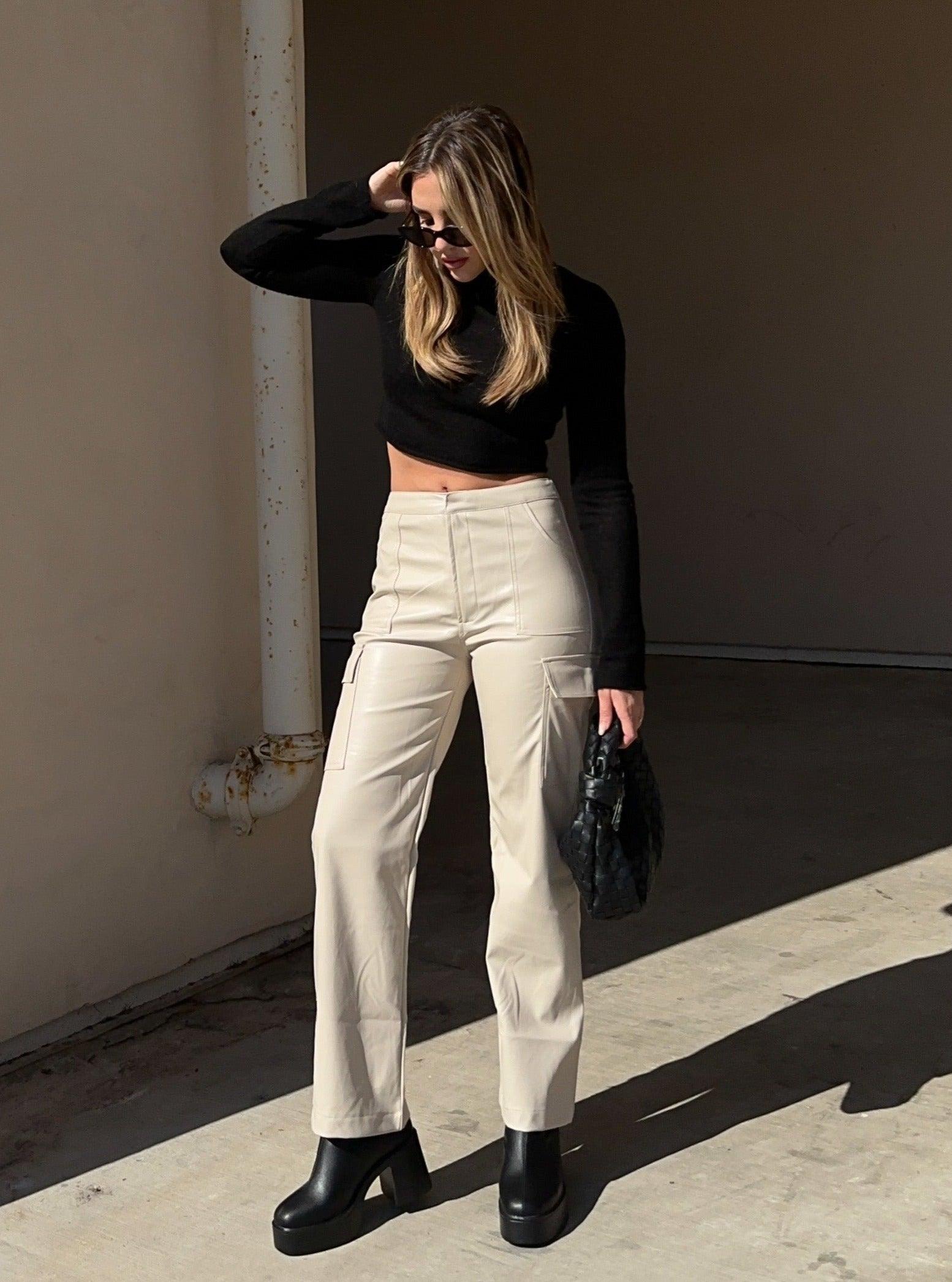 Quiet Riot Leather Cargo Pants - FINAL SALE - SHOPLUNAB