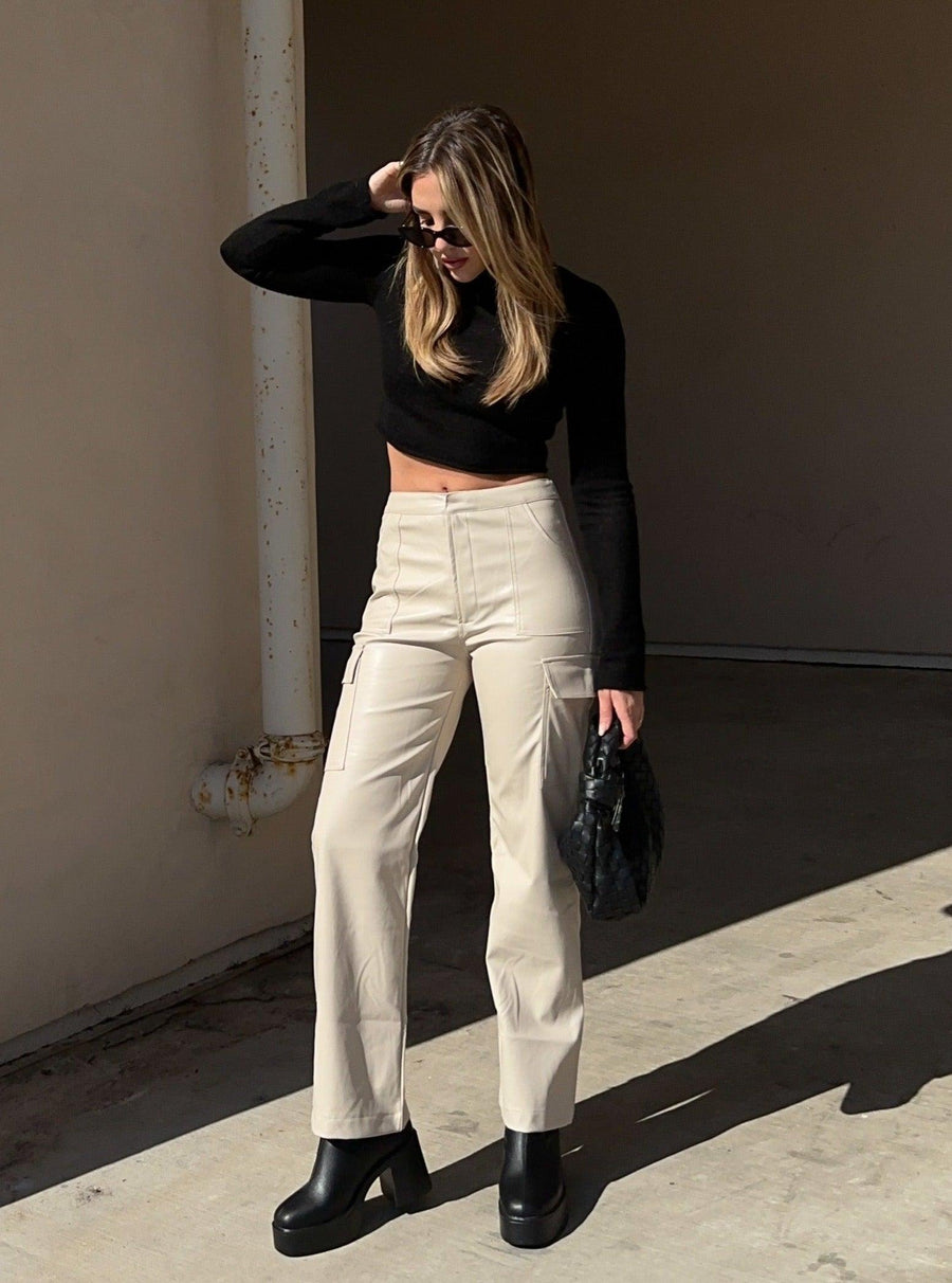 Quiet Riot Leather Cargo Pants - FINAL SALE - SHOPLUNAB