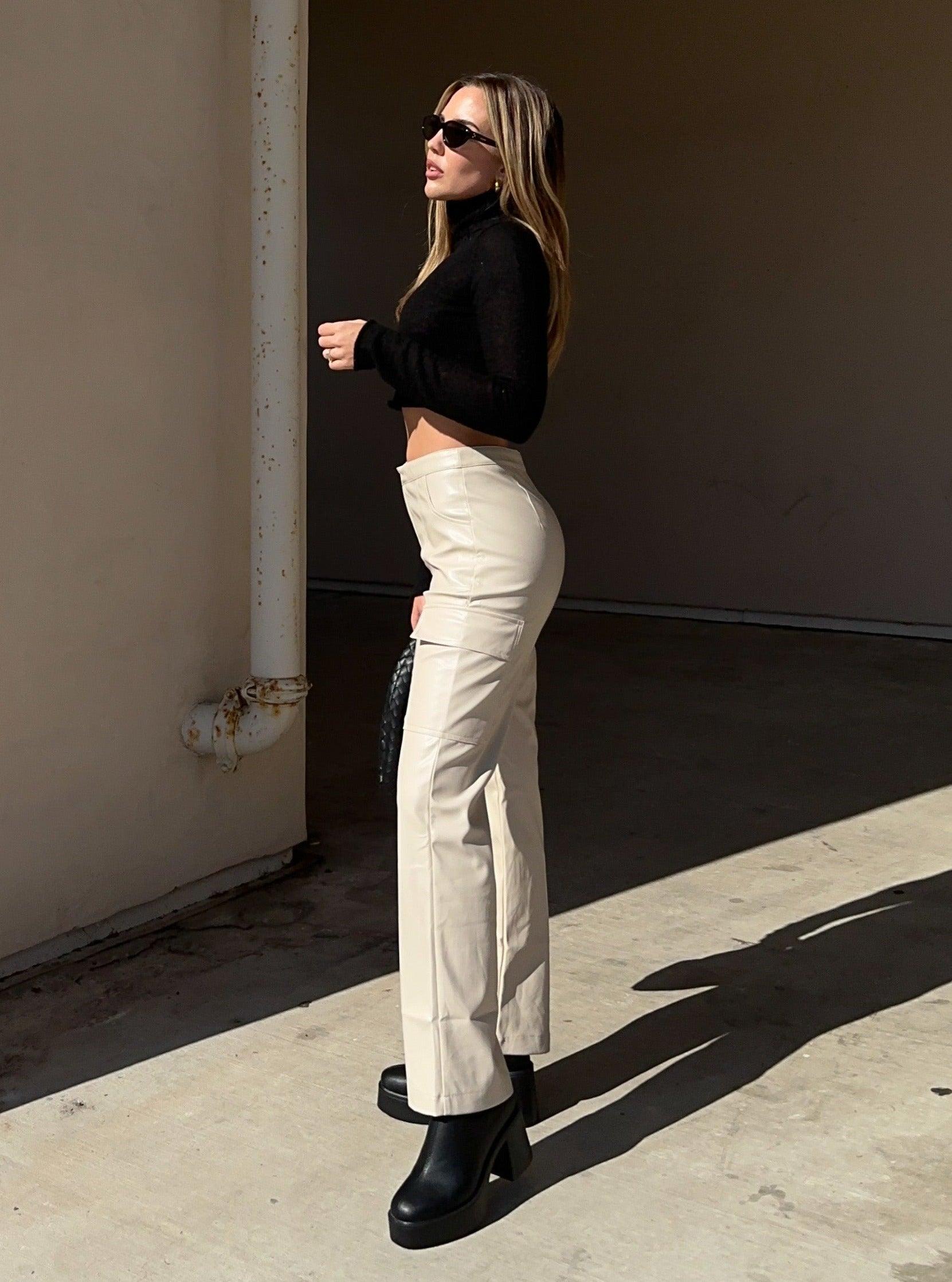 Quiet Riot Leather Cargo Pants - FINAL SALE - SHOPLUNAB